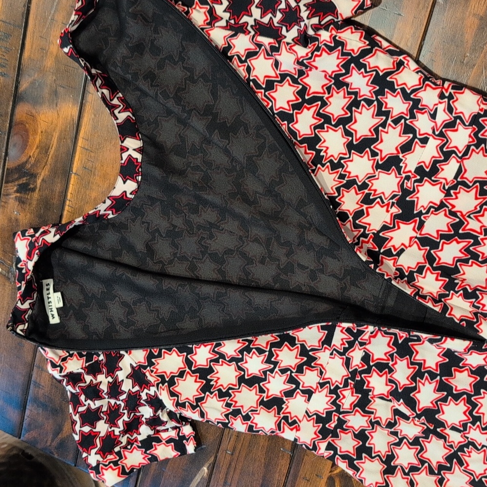 Whistles Millie Star Print Dress Pleated - Picture 10 of 11